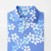 Abstract Floral Performance Jersey Polo