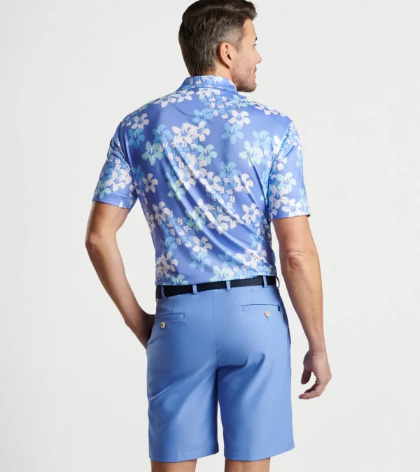 Abstract Floral Performance Jersey Polo