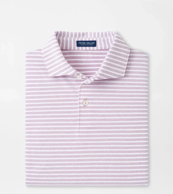 Albatross Stripe Cotton Blend Piqué Polo