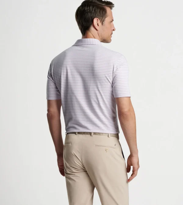 Albatross Stripe Cotton Blend Piqué Polo