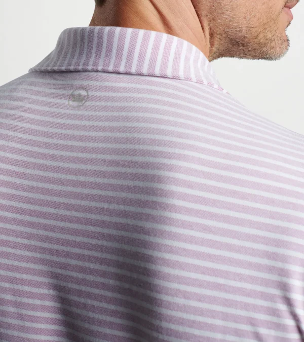 Albatross Stripe Cotton Blend Piqué Polo