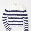 Alek Wide Sleeve Stripe Sweater