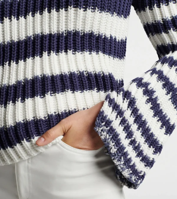 Alek Wide Sleeve Stripe Sweater