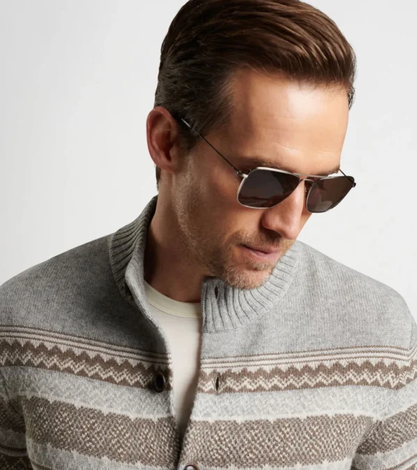 Brunhall Full-Button Fair Isle Cardigan