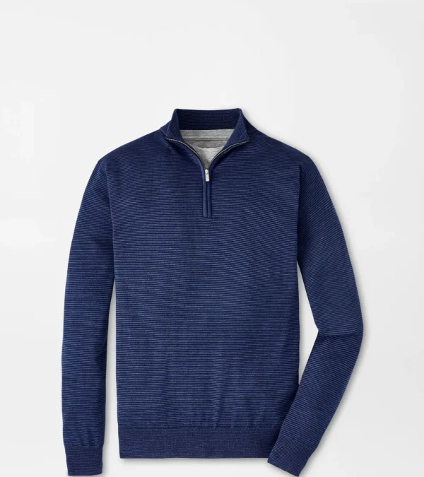 Canton Stripe Quarter-Zip Sweater