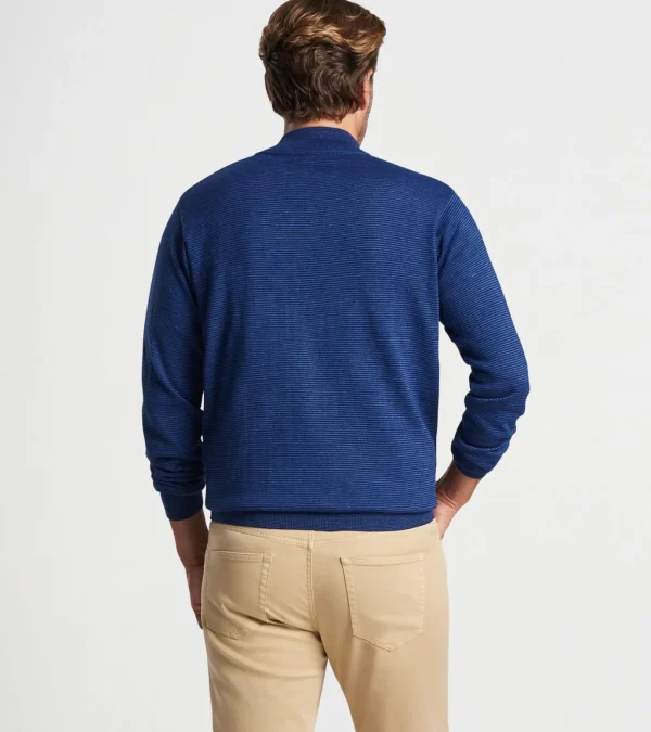 Canton Stripe Quarter-Zip Sweater