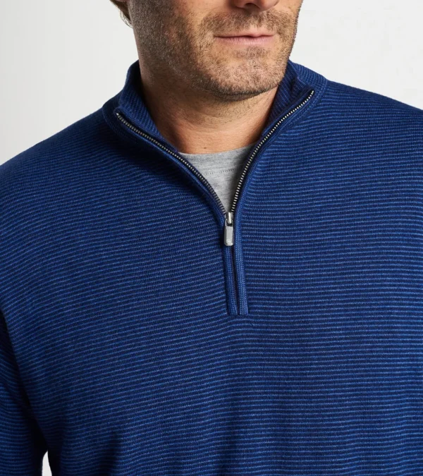 Canton Stripe Quarter-Zip Sweater