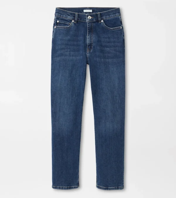 Crawford High Rise Straight Crop Denim Jean