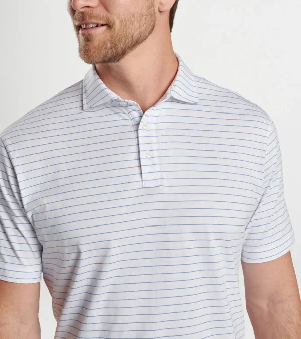 Crown Comfort Cotton Polo Harp Stripe