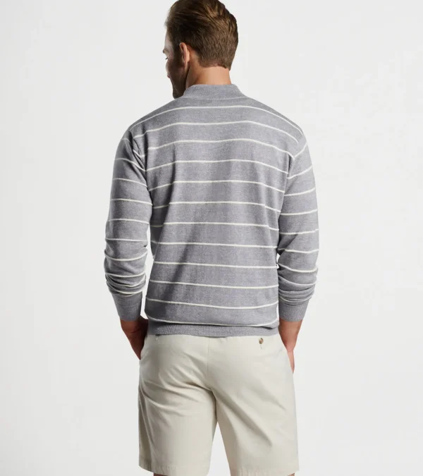 Eastham Striped Quarter-Zip Sweater