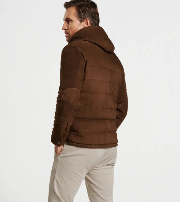 Excursionist Flex Suede Hooded Bomber