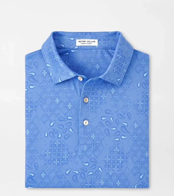 Geo Paisley Performance Jersey Polo