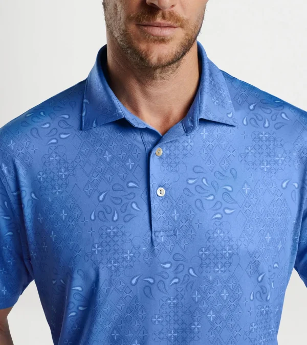 Geo Paisley Performance Jersey Polo