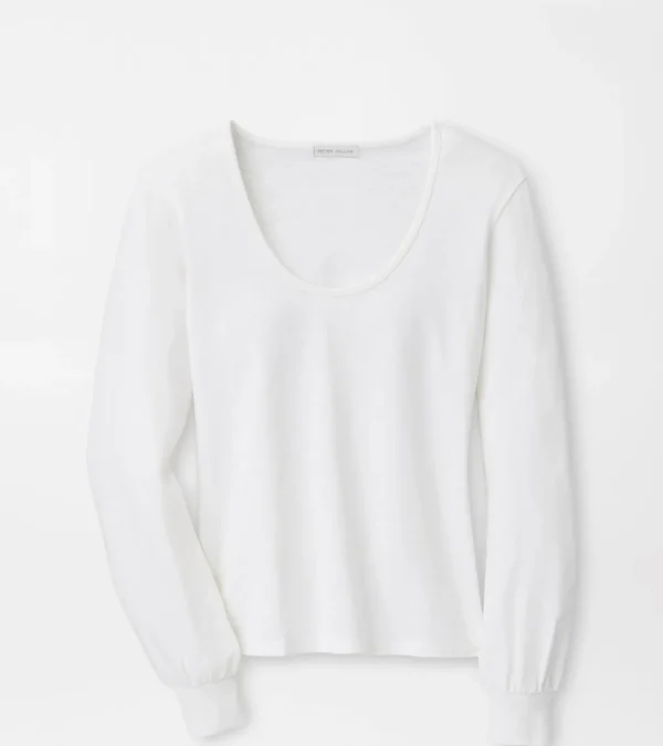 Kate Long-Sleeve Scoop Neck Henley