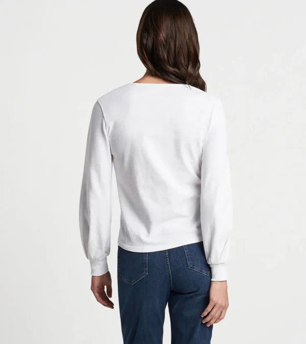 Kate Long-Sleeve Scoop Neck Henley