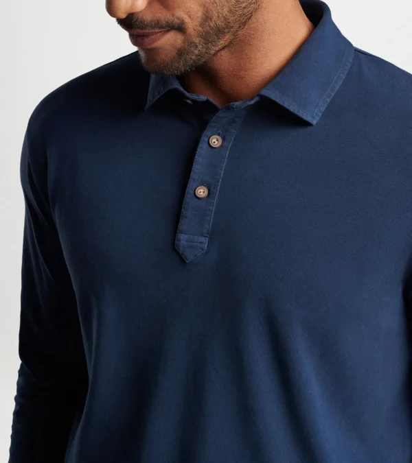 Lava Wash Long Sleeve Polo