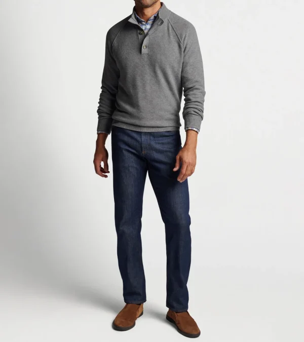 Parkway Textured 3-Button Mock