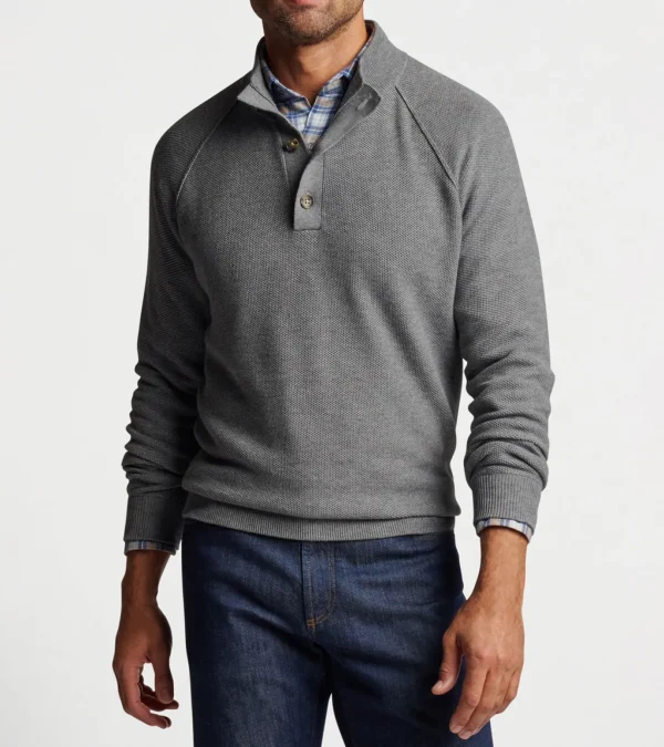 Parkway Textured 3-Button Mock