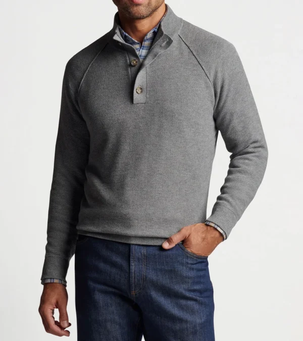 Parkway Textured 3-Button Mock