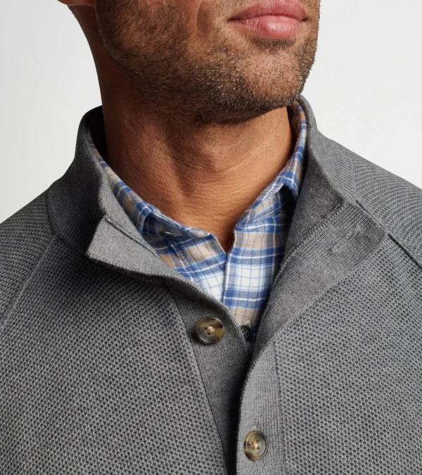 Parkway Textured 3-Button Mock