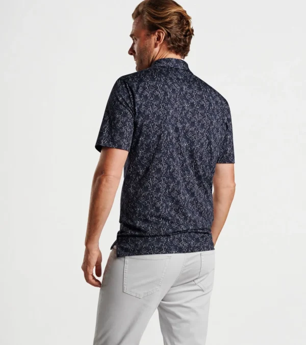 Pilot Mill Indigo Palms Short-Sleeve Polo