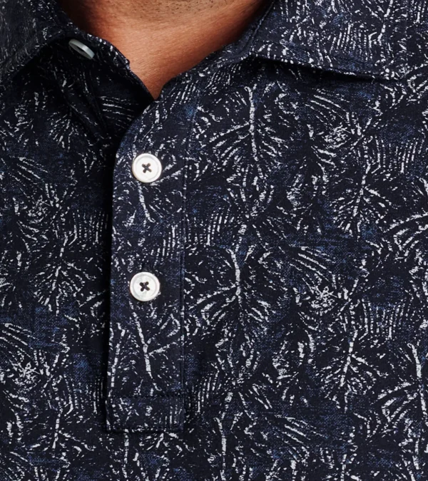 Pilot Mill Indigo Palms Short-Sleeve Polo