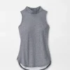 Scottie Hexagons Print Sleeveless Mock Neck Shell