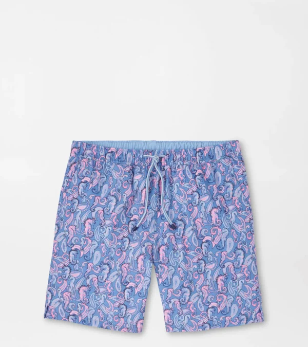 Seahorse Paisley Swim Trunk