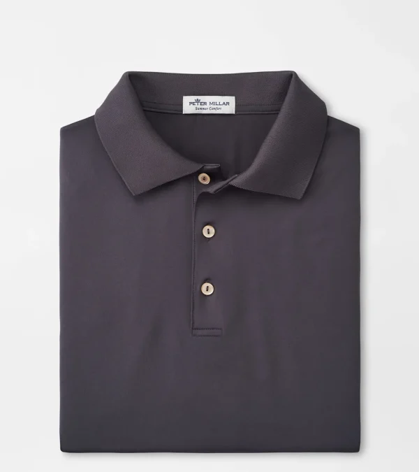 Solid Performance Jersey Polo Knit-Collar