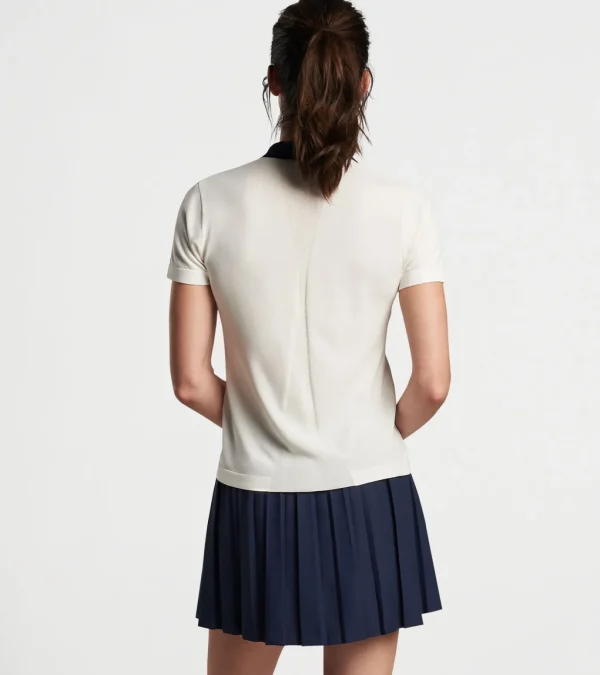 Stuart Short-Sleeve Collared Performance Sweater