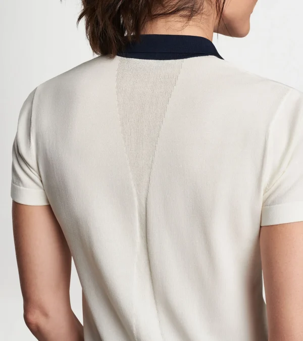 Stuart Short-Sleeve Collared Performance Sweater