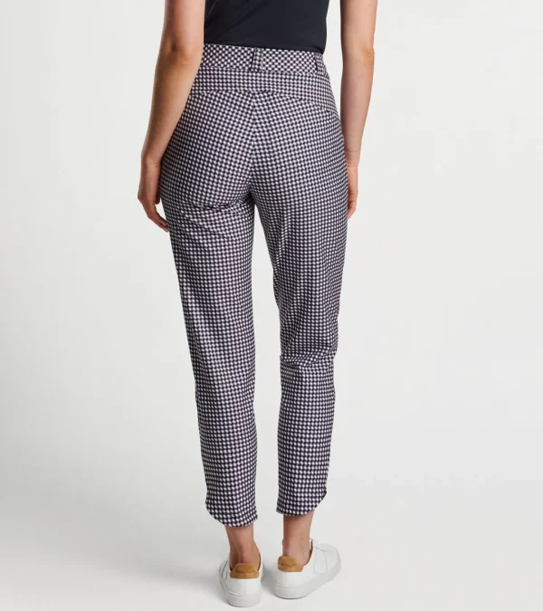 Surge Gingham Print Performance Ankle Pant