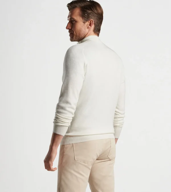 Voyager Cashmere-Silk Saddle Shoulder Quarter-Zip