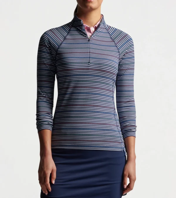 Women's Raglan-Sleeve Perth Metallic Stripe Layer