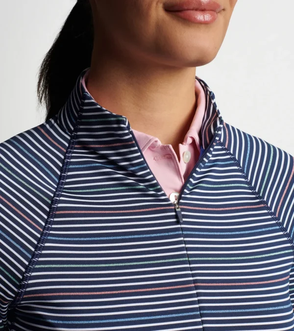 Women's Raglan-Sleeve Perth Metallic Stripe Layer